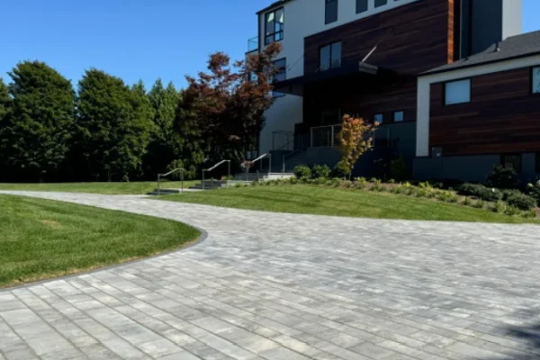 paved stone walkways to home